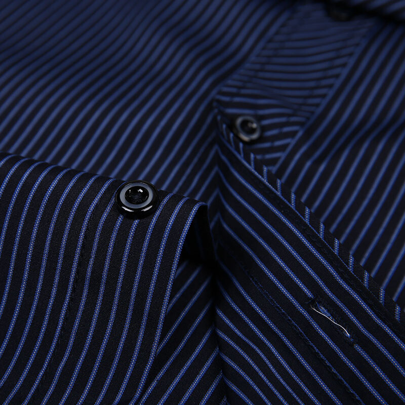 8XL 7XL Nagy méretű férfi hosszú ujjú ing Férfi üzleti alkalmi karcsú ingek Férfi csíkos ruha Munkatársas ing