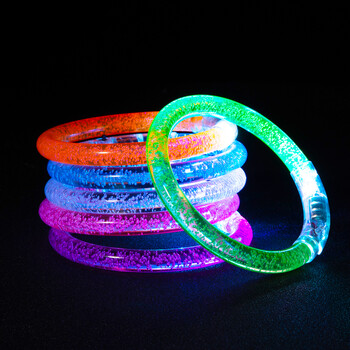 12/30 τεμ. Βραχιόλια LED Glow Bangle Light Up Wristbands Glow in The Dark Προμήθειες για πάρτι Νέον βραχιόλι για παιδιά ενήλικες