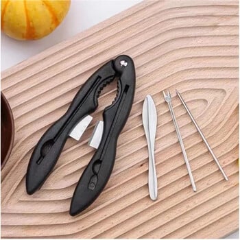 Εργαλεία θαλασσινών Crab Cracker Lobster Shellers Crab Leg Forks Pick sets από ανοξείδωτο ατσάλι Φλιτζάνια σάλτσας Eating Gadge Αξεσουάρ κουζίνας