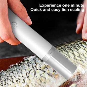 Electric Fish Scaler Rechargeable Fish Scaler Remover Easily Fish Scaler Fish Scraper for Fish Scaling Καθαρισμός απολέπισης ψαριών