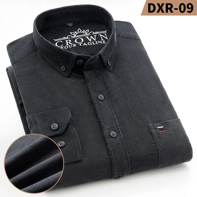 Μόδα κορεατικά δημοφιλή Plus μέγεθος 7xl 100% Βαμβακερά κοτλέ μακρυμάνικα πουκάμισα για άντρες λεπτή εφαρμογή επίσημο απλό πουκάμισο μαλακά μπλουζάκια γραφείου