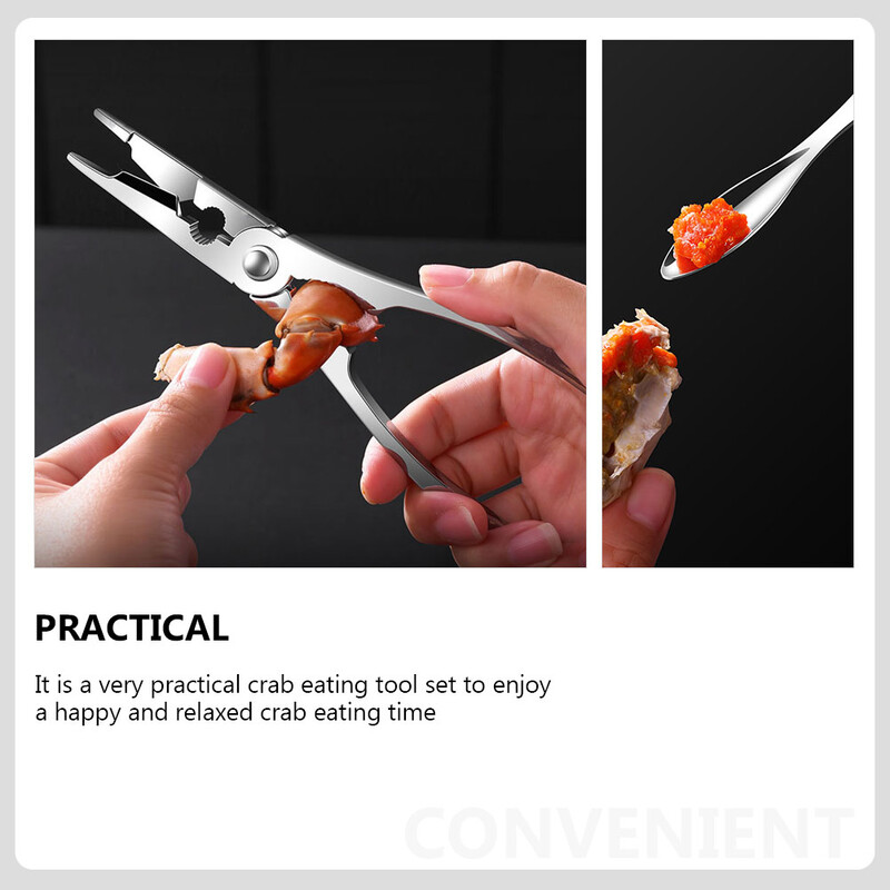 Krabų nagai ir adatos Stalo įrankiai Krekeriai Žirklės rankinės žirklės, šakutės gnybtas Valgymo įrankis Įtaisas nerūdijančio plieno anga