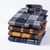 Μεγάλο μέγεθος 7XL, υψηλής ποιότητας, 100% βαμβακερό τρίψιμο μακρυμάνικο πουκάμισο για άντρες, μαλακά καρό επώνυμα ρούχα γραφείου, μπλούζες τσέπης