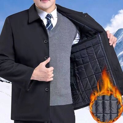 Χοντρό τζάκετ Fleece Ανδρικό Αντιανεμικό Ανδρικό χειμερινό παλτό Blazer Φθινοπωρινό Ζεστό Ανδρικό Μπουφάν Windbreak Casual Business Παλτό L-3XL