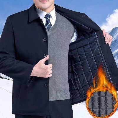 Χοντρό τζάκετ Fleece Ανδρικό Αντιανεμικό Ανδρικό χειμερινό παλτό Blazer Φθινοπωρινό Ζεστό Ανδρικό Μπουφάν Windbreak Casual Business Παλτό L-3XL