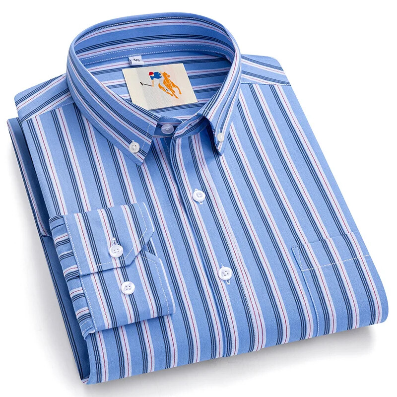 Βαμβακερά ριγέ καρό μακρυμάνικα πουκάμισα Νέο σχέδιο σε συν μέγεθος Καλοκαιρινή μόδα Casual ρούχα Ανδρικά πουκάμισα έξυπνα φορέματα