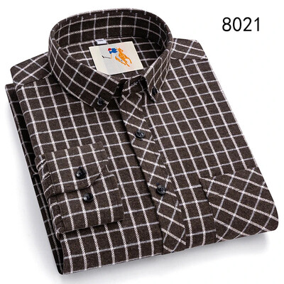 Flanell kockás ingek férfiaknak Klasszikus stílusú, hosszú ujjú, lehajtható gallérral rendelkező alkalmi ruházat mindennapi használatra Könnyen kezelhető, puha anyagú ingek