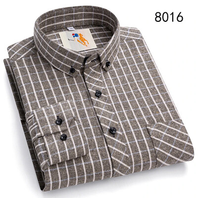 Flanell kockás ingek férfiaknak Klasszikus stílusú, hosszú ujjú, lehajtható gallérral rendelkező alkalmi ruházat mindennapi használatra Könnyen kezelhető, puha anyagú ingek