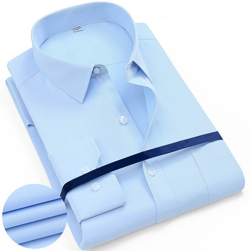 Νέο ανδρικό μακρυμάνικο πουκάμισο 160 KG Classic Business Formal Social Λευκό- Μαύρο- Ροζ -Μπλε Super Large 8XL- 9XL 10XL-11XL Dating