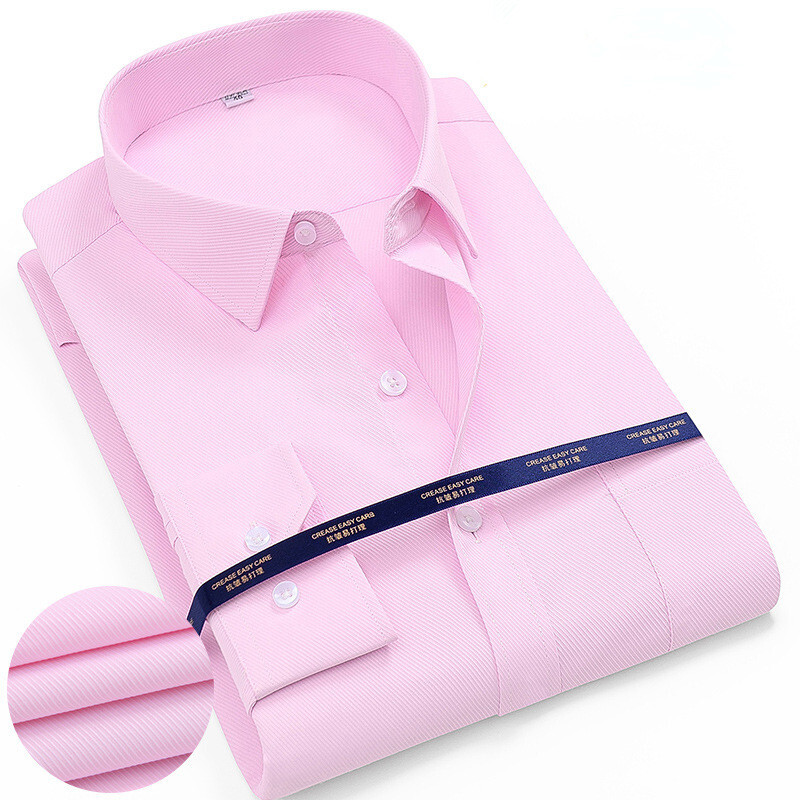 Νέο ανδρικό μακρυμάνικο πουκάμισο 160 KG Classic Business Formal Social Λευκό- Μαύρο- Ροζ -Μπλε Super Large 8XL- 9XL 10XL-11XL Dating