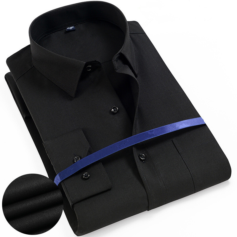 Νέο ανδρικό μακρυμάνικο πουκάμισο 160 KG Classic Business Formal Social Λευκό- Μαύρο- Ροζ -Μπλε Super Large 8XL- 9XL 10XL-11XL Dating