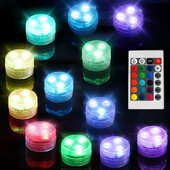 Mini Submersible Lights Remote Control 3LED 24-key Battery Light Μπανιέρα Pool Pool Light