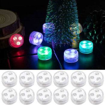 Mini Submersible Lights Remote Control 3LED 24-key Battery Light Μπανιέρα Pool Pool Light