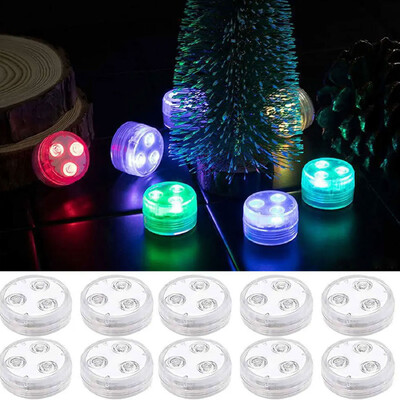 Mini Submersible Lights Remote Control 3LED 24-key Battery Light Μπανιέρα Pool Pool Light