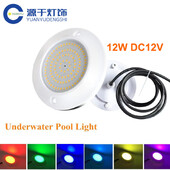 Lumină pentru piscină LED RGB montată la suprafață 12W 12V Lumină subacvatică Fântână Lampă peisaj Piscina Luz Spot