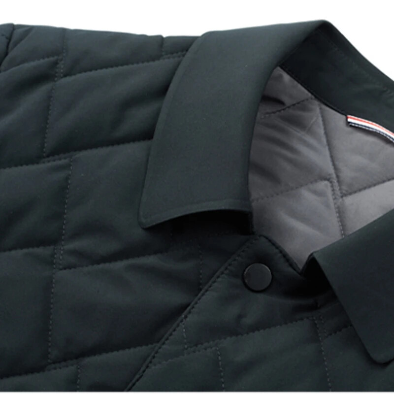 Minglu őszi téli férfi dzsekik Kiváló minőségű egyszínű rombuszvarrással alkalmi férfi kabátok egysoros férfi dzsekik 4XL