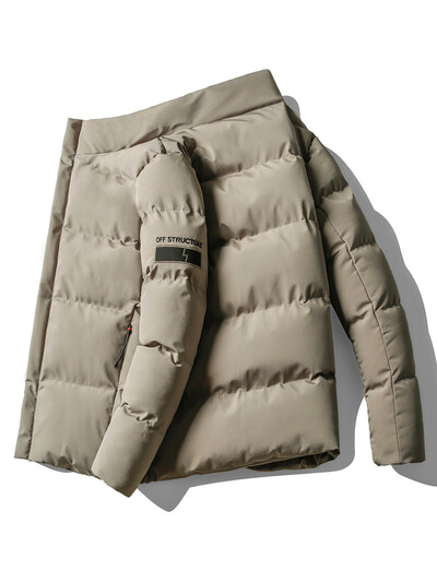 Puffer dzseki férfi őszi téli kabát meleg kabát felsőruházat pamut párnázott kabát férfi divat ruházat rombusz textúra alkalmi parkák