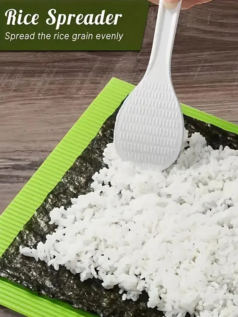 1 vnt sušių gaminimo įrankis Sushi ritininis kilimėlis, jūros dumblių ryžių ir daržovių suktinukas „pasidaryk pats“ namų sušių restoranas vakarėlis virtuvė mažas įrankis