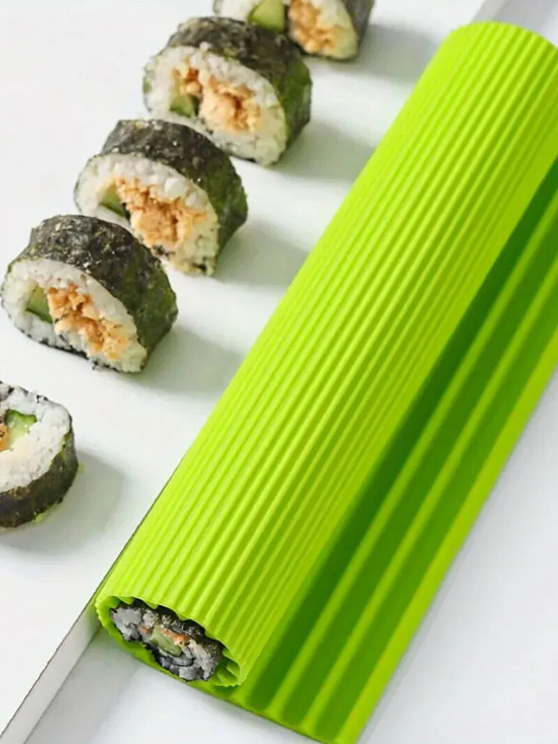 1 vnt sušių gaminimo įrankis Sushi ritininis kilimėlis, jūros dumblių ryžių ir daržovių suktinukas „pasidaryk pats“ namų sušių restoranas vakarėlis virtuvė mažas įrankis