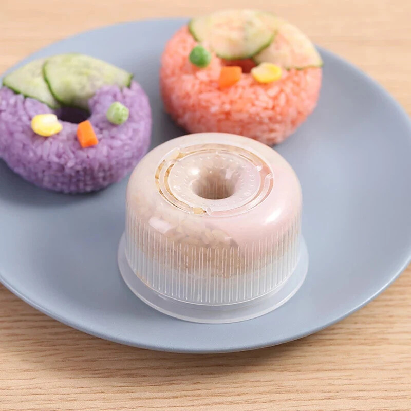 Ryžių rutuliukų formelės spurgos apvalios nepridegančios sušių gaminimo aparatas „pasidaryk pats“ Easy ryžių rutuliukų presavimo formavimo įrankiai Vaikiškas „Bento“ rinkinys virtuvės aksesuaras