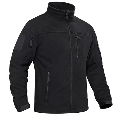 TACVASEN Ανδρικό μπουφάν Fleece Απαλό ζεστό αντιανεμικό παλτό με πλήρες φερμουάρ Πολλαπλές τσέπες με φερμουάρ Πεζοπορία Εργασία σε εξωτερικούς χώρους Αντιανεμικό