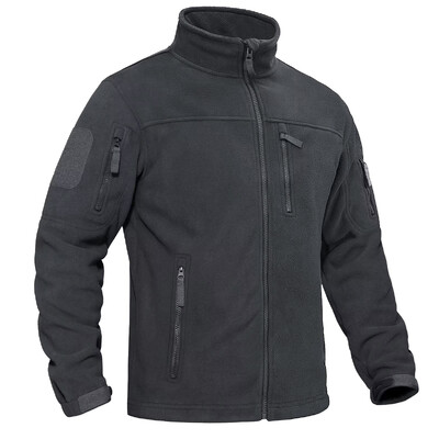 TACVASEN Ανδρικό μπουφάν Fleece Απαλό ζεστό αντιανεμικό παλτό με πλήρες φερμουάρ Πολλαπλές τσέπες με φερμουάρ Πεζοπορία Εργασία σε εξωτερικούς χώρους Αντιανεμικό
