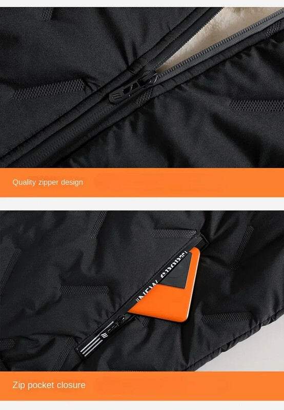 Férfi téli dzseki 2024 új báránygyapjú vastagított meleg kültéri kaland grafén pamut ruhák férfi divat kapucnis kabát