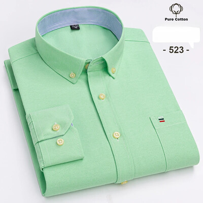 7XL méret feletti 100%Cotton Oxford hosszú ujjú ingek férfiaknak vékony szabású formális sima ing irodai fehér ruhák elegáns üzleti felsők