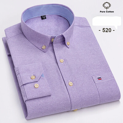 7XL méret feletti 100%Cotton Oxford hosszú ujjú ingek férfiaknak vékony szabású formális sima ing irodai fehér ruhák elegáns üzleti felsők