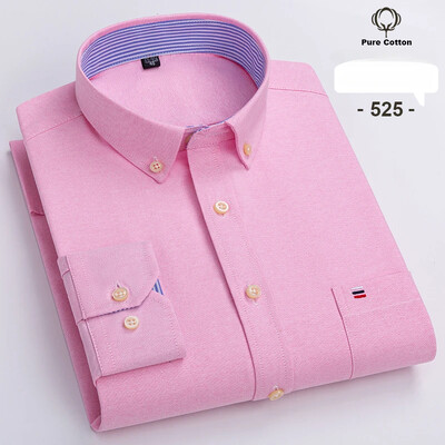 7XL méret feletti 100%Cotton Oxford hosszú ujjú ingek férfiaknak vékony szabású formális sima ing irodai fehér ruhák elegáns üzleti felsők