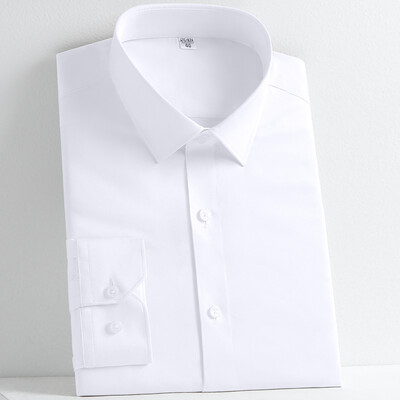 Vīriešu vienkrāsains krekls ar garām piedurknēm, pogāms, elpojošs, viegli izstiepts audums, bez grumbām.