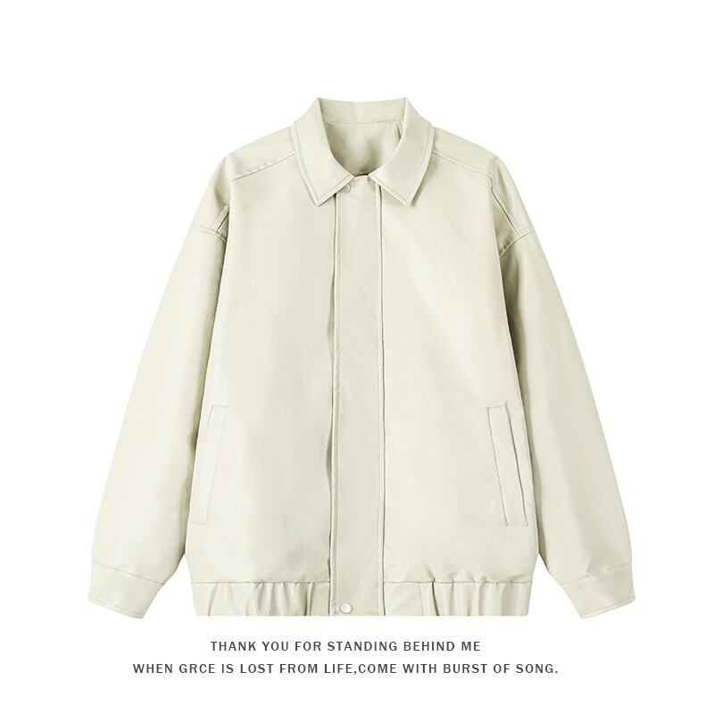 Μπουφάν από συνθετικό δέρμα για άντρες Casual Stand γιακά Slim Fit Bomber Jacket Biker Μοτοσικλέτα Μπουφάν Φθινόπωρο Χειμερινά μονόχρωμα παλτό