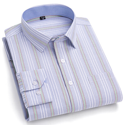 2024-es új minőségi férfi közösségi ing, hosszú ujjú 100% tiszta pamut oxfordi puha kockás formális férfi ruhák, nagyméretű ing S-7XL