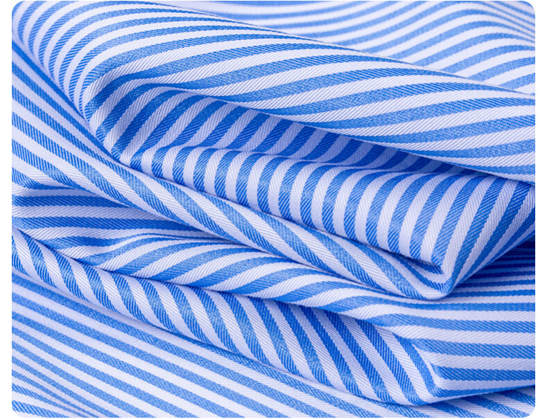 Modal Micro Elasticity Puha Férfi Ingek Hosszú ujjú Slim Fit 7XL ránctalanító üzleti csíkos ing Rejtett gombos klasszikus stílus