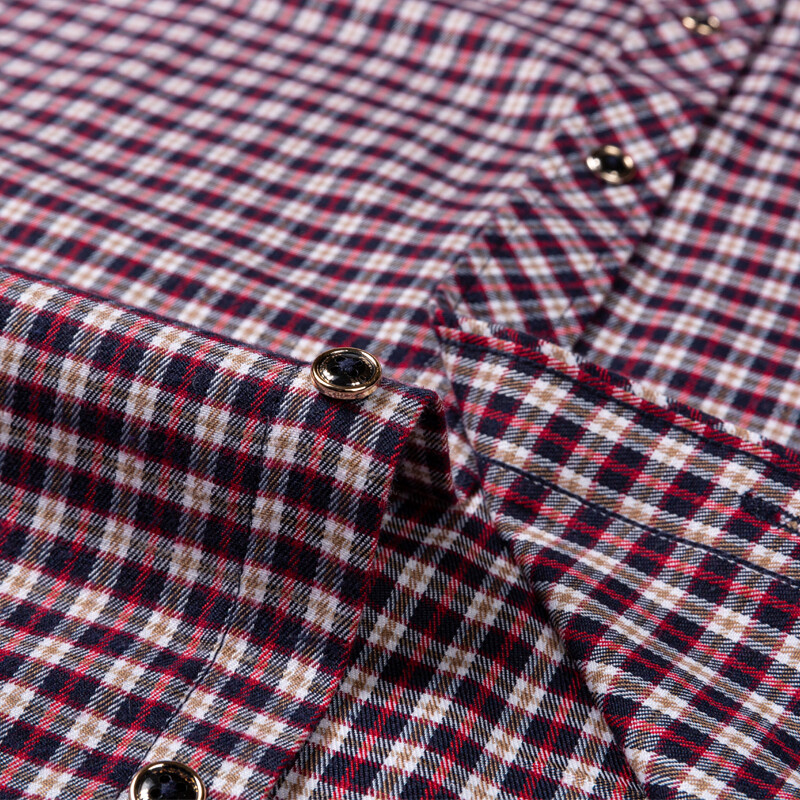 Ανδρικό καρό πουκάμισο από καθαρό βαμβάκι με μακρυμάνικο κανονική εφαρμογή Ανδρικό πουκάμισο φανελένιο φανελάκι casual, Φθινοπωρινή ανδρική μπλούζα New Plus Size