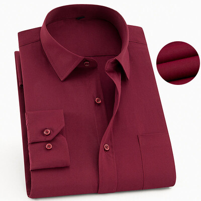 Cămașă supradimensionată 9XL 47 48 Bărbați în dungi Business Casual cu mâneci lungi Clasic Formal Rochie socială pentru bărbați Cămăși cu nasturi Slim Fit