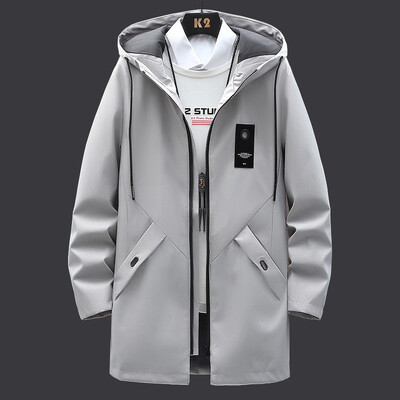 2024 tavaszi és őszi új klasszikus divat hosszú kabátban Férfi alkalmi laza, kényelmes, kiváló minőségű treckkabát