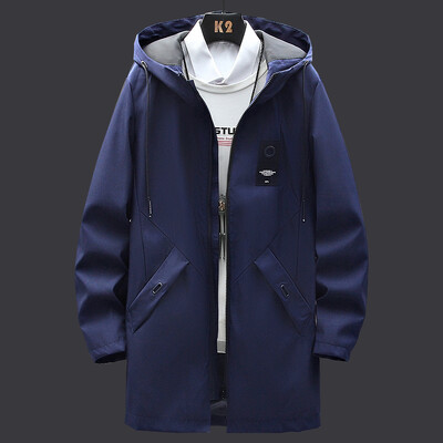 2024 tavaszi és őszi új klasszikus divat hosszú kabátban Férfi alkalmi laza, kényelmes, kiváló minőségű treckkabát