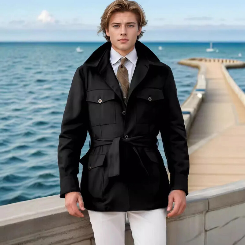 Ανδρικό ανοιξιάτικο και φθινοπωρινό ανδρικό ανδρικό παλτό με μεσαίο και λεπτό λεπτό λεπτό μεγάλο μέγεθος Ανδρικό casual παλτό S-XXXL