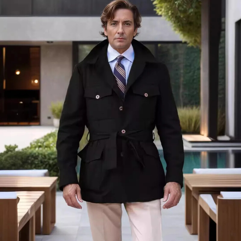 Ανδρικό ανοιξιάτικο και φθινοπωρινό ανδρικό ανδρικό παλτό με μεσαίο και λεπτό λεπτό λεπτό μεγάλο μέγεθος Ανδρικό casual παλτό S-XXXL