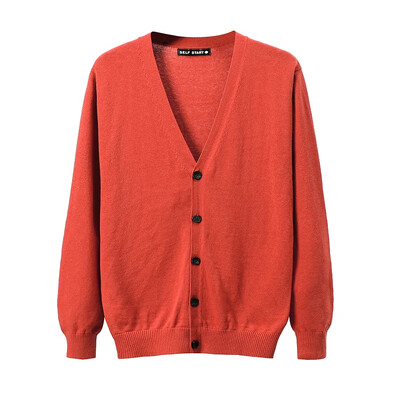 Φθινοπωρινό Χειμερινό Ανδρικό Πλεκτό Πουλόβερ v-Neck Ζακέτα Casual Slim Fit Πλεκτά Ανδρικά Βαμβακερά Ζακέτα Πουλόβερ Χώμα Παλτό Ανδρικά ρούχα