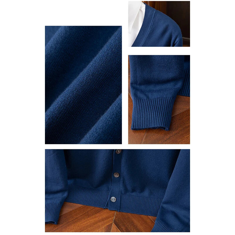 Ανδρικό πουλόβερ BROWON Business Casual Ζακέτα με λαιμόκοψη V μονόχρωμο Ανδρικό πουλόβερ Κορεατική μόδα Ανδρικά ρούχα