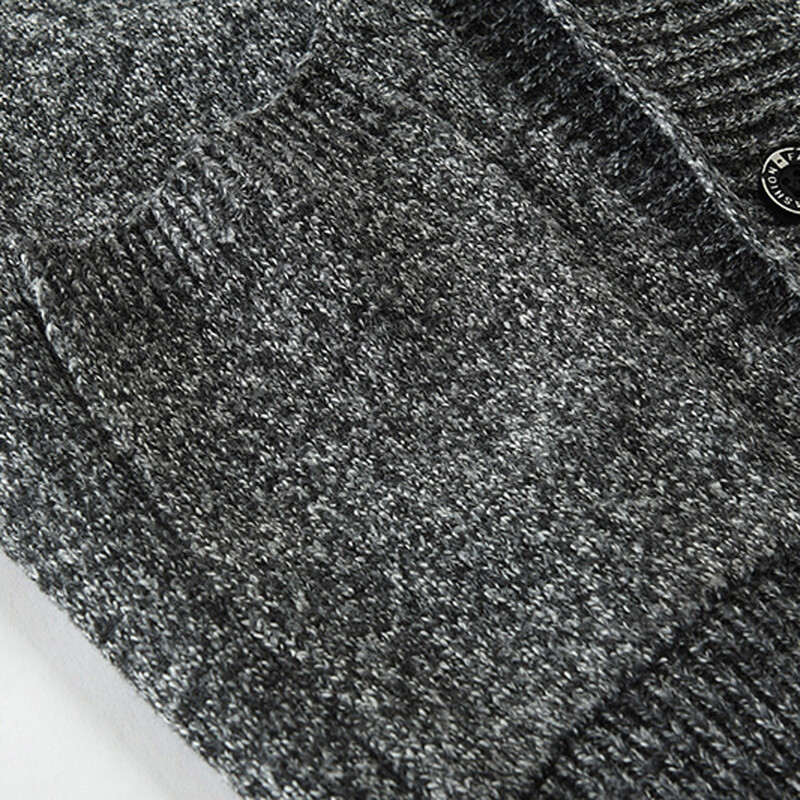 Ανδρική πλεκτή ζακέτα φθινοπωρινό χειμωνιάτικο πουλόβερ παλτό συμπαγές πολυτελές φλις με κουμπιά ανδρικά πλεκτά μπουφάν Ανδρικά ρούχα