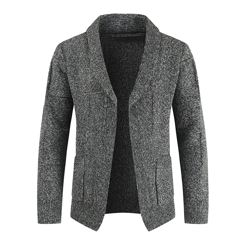 Ανδρικά πουλόβερ φθινοπώρου και χειμώνα Τοπ μακρυμάνικο τουρνουά Μονόχρωμο Ζακέτα πουλόβερ Ζεστό απαλό παλτό καρό ανδρική καμπαρντίνα