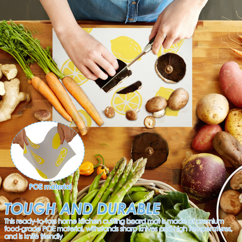 Vienkartinės paprastos pjaustymo lentos popierinis virtuvės kilimėlis, papildomas maistas, vaisių ir daržovių pjaustymo lenta, virtuvės padėklas