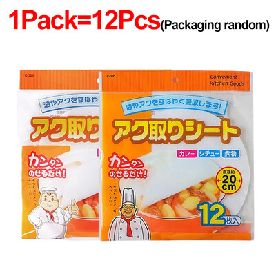 90/12 vnt Maisto klasės vienkartinis aliejų sugeriantis popierius virtuvės prietaisų sriuba Aliejaus filtravimo popierius kepimui kepti keptas aliejus sugerianti plėvelė