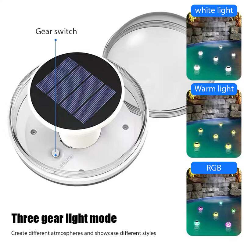 Lebegő medencevilágítás színe változó napelemes medencelámpa IP65 vízálló medence tájoló lámpa Környezeti dekoratív lámpa pezsgőfürdőhöz