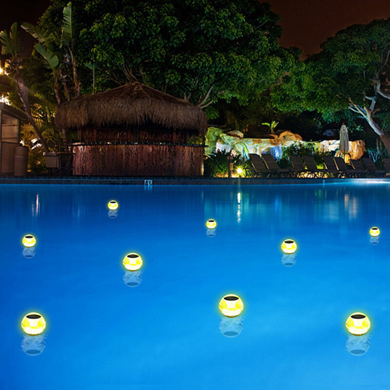 Lebegő medencevilágítás színe változó napelemes medencelámpa IP65 vízálló medence tájoló lámpa Környezeti dekoratív lámpa pezsgőfürdőhöz