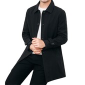 Trench férfi hosszú széldzseki kabát divat üzleti alkalmi laza, masszív trench férfi angliai stílus, lehúzható galléros dzsekik felsőruházat