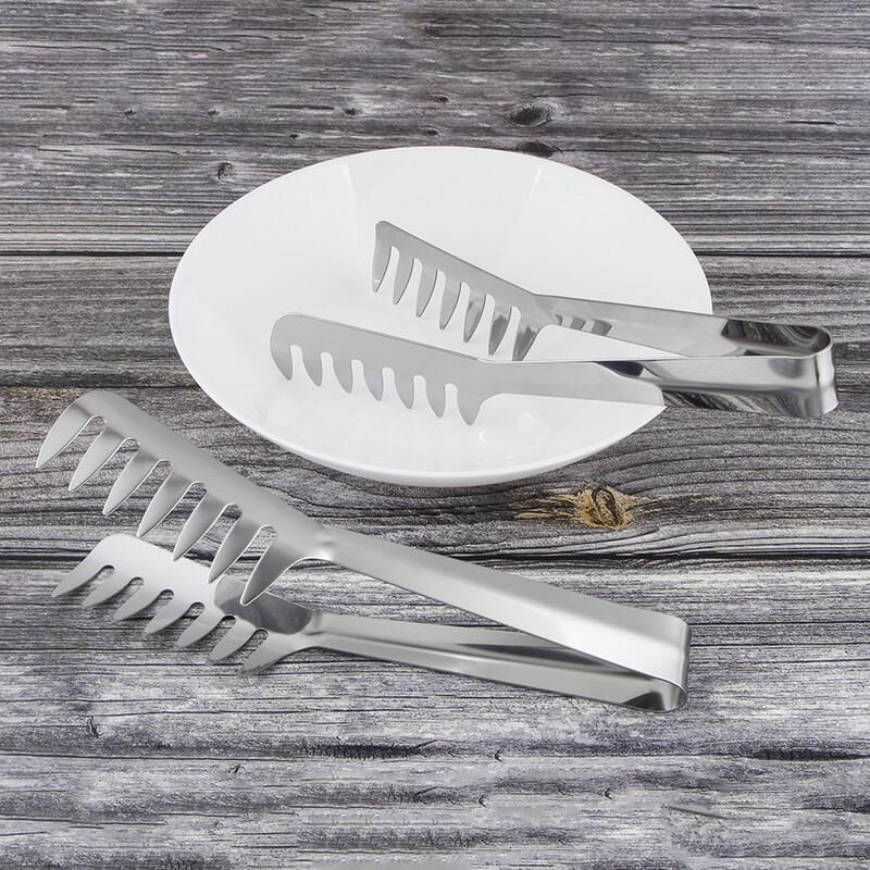 Makaronų serviravimo žnyplės Maisto žnyplės nerūdijančio plieno spagečių žnyplės spagečių kepimui Namų virtuvės gaminimo įrankiai